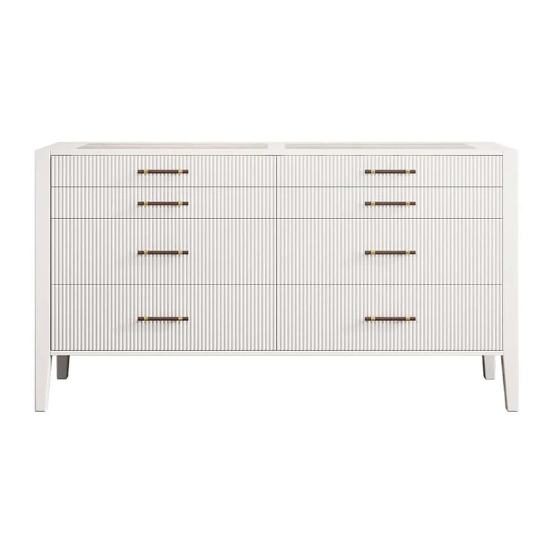 "Fluted 8-Drawer Dresser with Tempered Glass Top & Jewelry Display"