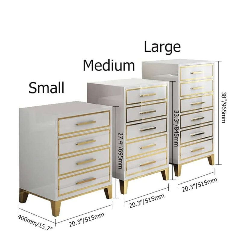 "Dimension of White Chest of Drawers Modern 6 Drawers Accent Chest Large"