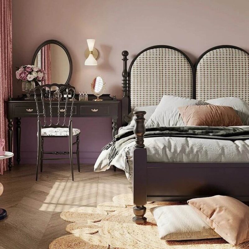 "Trendy Dark Brown Pallet Bed Frame, 51"W x 79"L"