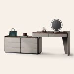 "2-in-1 Scalable Makeup Vanity for Sleeping Room, Makeup Vanity (39") & Dresser (59")"