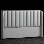 "Modern Leather and Solid Wood Bed Headboard Panel Freestanding - 59" Blue"