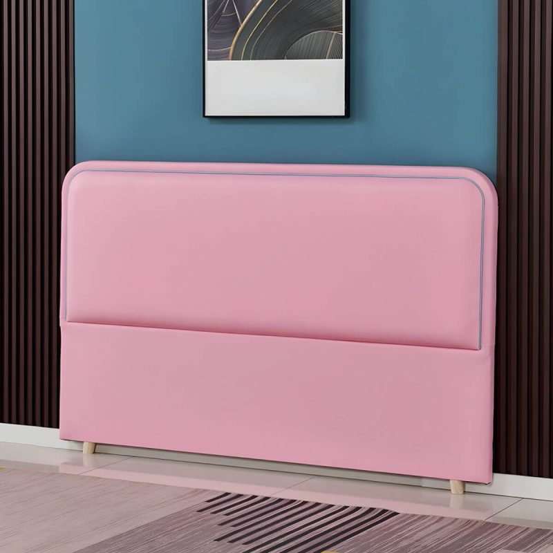 "Rectangular Standard Free-standing Wood Panel Headboard in Modern Style - Pink 47""