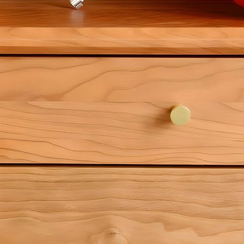"Solid Wood Nightstands Natural Wood Color with Drawers and Open Shelf - 18"L x 16"W x 22"H"