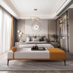 "Modern Fabric and Leather Seating Bench with One Side Arm for Bedroom - Coffee"