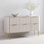 "47" Fluted White 6-Drawer Dresser"