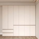 "Contemporary White Timber Cabinet Armoire with Soft Close Features, Interior Shelves, Style, and Hanging Rod, 47"L x 23"W x 79"H"