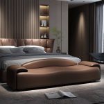 "Minimalist Upholstered Solid Color Bedroom Bench with Beige, Rear Seat Back, and Cushioned, 59"L x 20"W x 22"H"