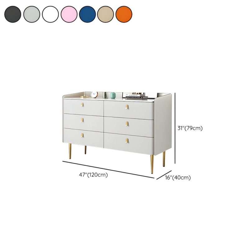 "Dimension of modern White Slate Countertop Storage Chest Galant Style with Drawers - Pink 47"L x 16"W x 31"H"