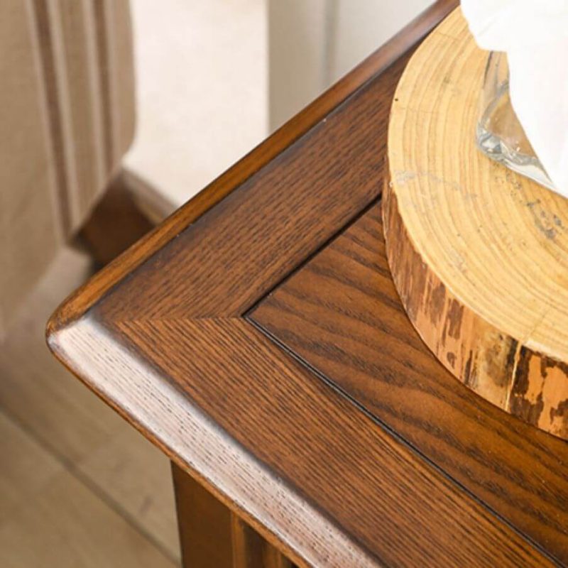 "Traditional Horizontal Cocoa Double Dresser in Lumber with 6 Drawers, 55"L x 18"W x 31.5"H"