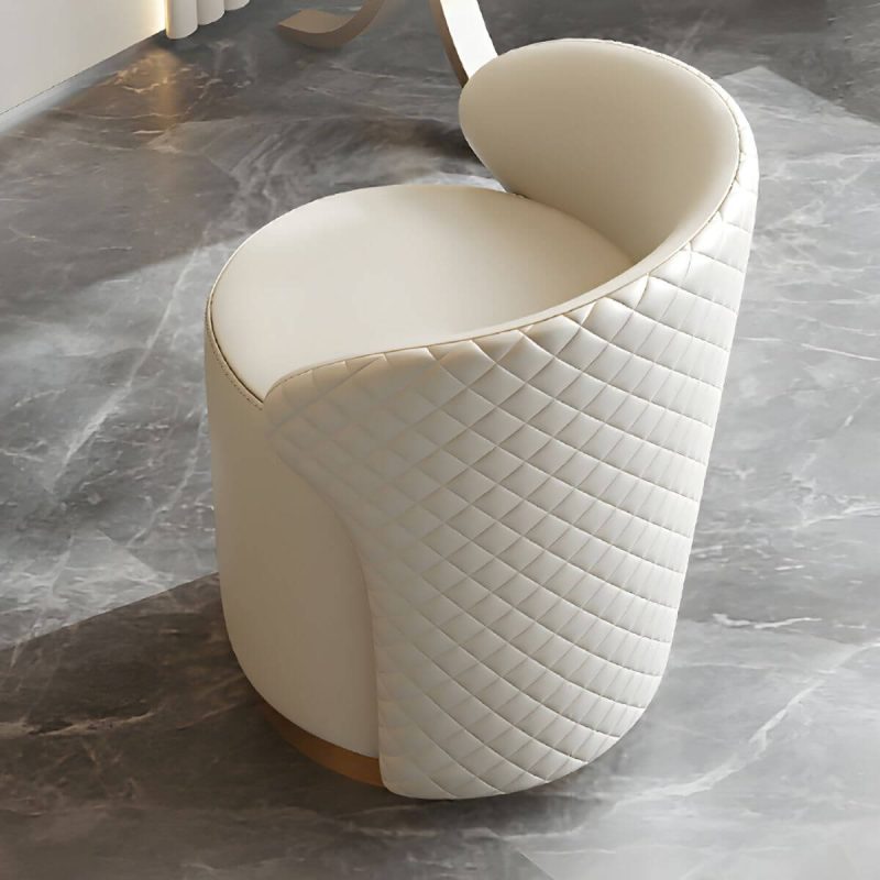 "White Slate Tabletop Rectangular Dressing Table with Golden Metal Legs - Makeup Vanity 150 x 45 x 75 cm"