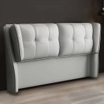 "Solid Wood Modern Style Headboard Leather Panel Freestanding Rectangular - 71" Nano Wear-Resistant Leather"