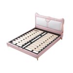 "Peony Art Deco Panel Bed, 71"W x 79"L, Frame"