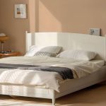 "White Art Deco Panel Bed, 59"W x 79"L"