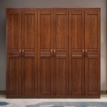 "Brown Walnut Solid Wood Wardrobe Traditional Freestanding Wardrobe Armoire - Armoire 80"L x 23"W x 81"H"