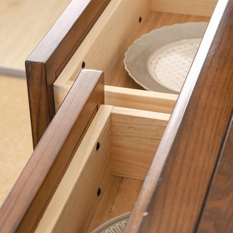 "Classicist Horizontal Sepia Console Dresser in Hardwood with 6 Drawers, 47"L x 18"W x 31.5"H"