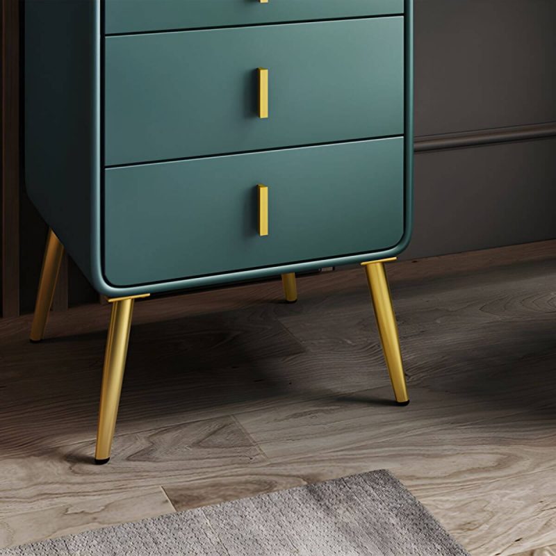 "3 Drawers Make-up Vanity Set, 28.74" H Leather Vanity with Stool & Mirror - 80 x 48 x 73 cm Makeup Vanity & Mirror & Stools Orange/ Gold"