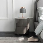 "Contemporary 18.9" Tall Nightstand Wooden Accent Table Nightstand for Bedroom - Off-White 1-Piece Set"