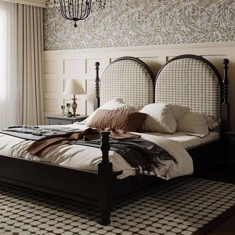 "Trendy Dark Brown Pallet Bed Frame, 71"W x 79"L"