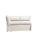 "Simplistic Free-standing Standard Full(54"W x 75"L) Panel Wood/ Upholstery Cotton with Decorative-stitched and Lights Included, Grey, 79""