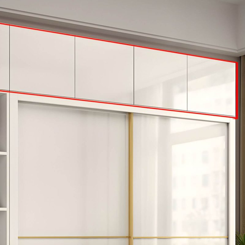 "Contemporary Glossy White Storage Cabinet Manufactured Wood Cabinet for Home - Armoires & Wardrobes 71"L x 23"W x 83"H"
