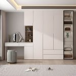 "2-Drawer Wardrobe Armoire with Gate, Unfixed Design, 63"L x 22"W x 91"H"