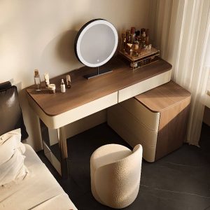 "Multi-Color Wood Large Art Deco Makeup Vanity, Makeup Vanity (39") & Dresser (24")"