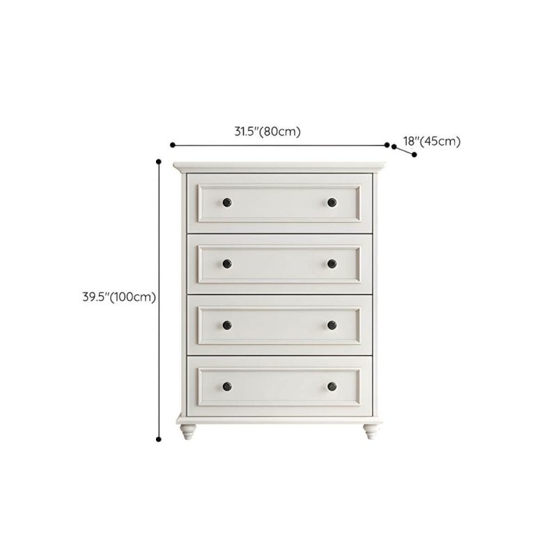 "Dimension of Solid Wood and Soft-Close Drawers Modern Chest with Wood Top - 4 31"L x 18"W x 39"H"