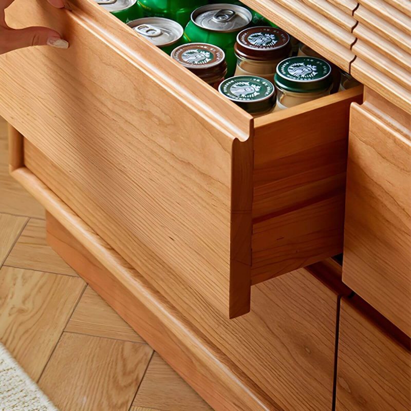"Modern Style Wooden Dressing Table Rectangular with Drawers and Glass Cabinet - 91"L x 16"W x 29"H"