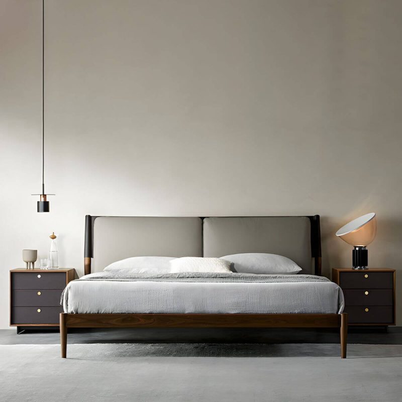 "Modern Walnut Wood Bachelor's Chest with 3 Drawers and Small Size - 1 Piece"