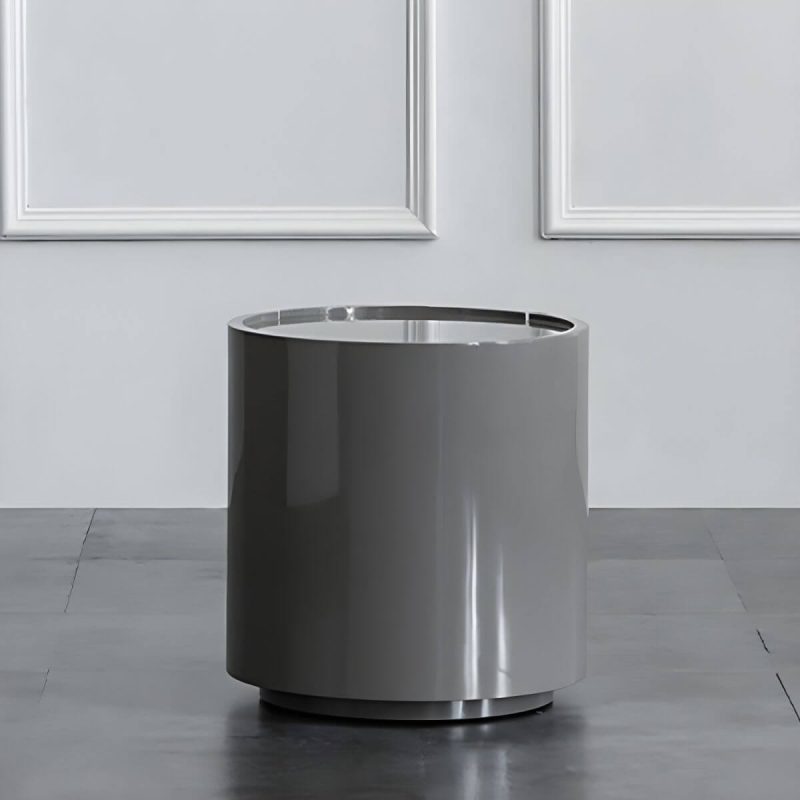 "Contemporary 18.9" Tall Nightstand Wooden Accent Table Nightstand for Bedroom - Grey 1-Piece Set"