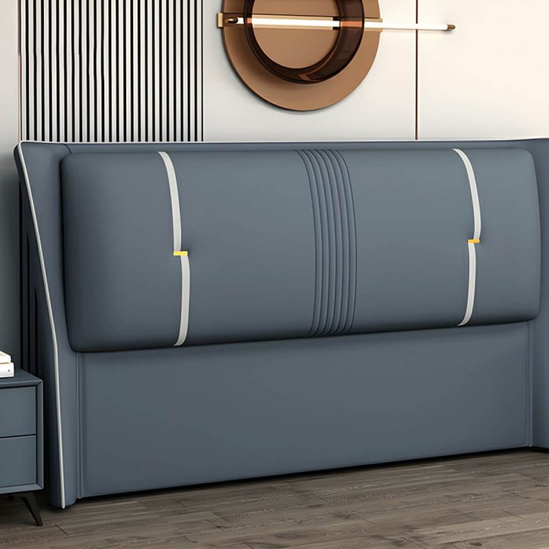 "Luxury Upholstered Wingback Headboard with Modern Wood Legs and Standard height - Green 59""
