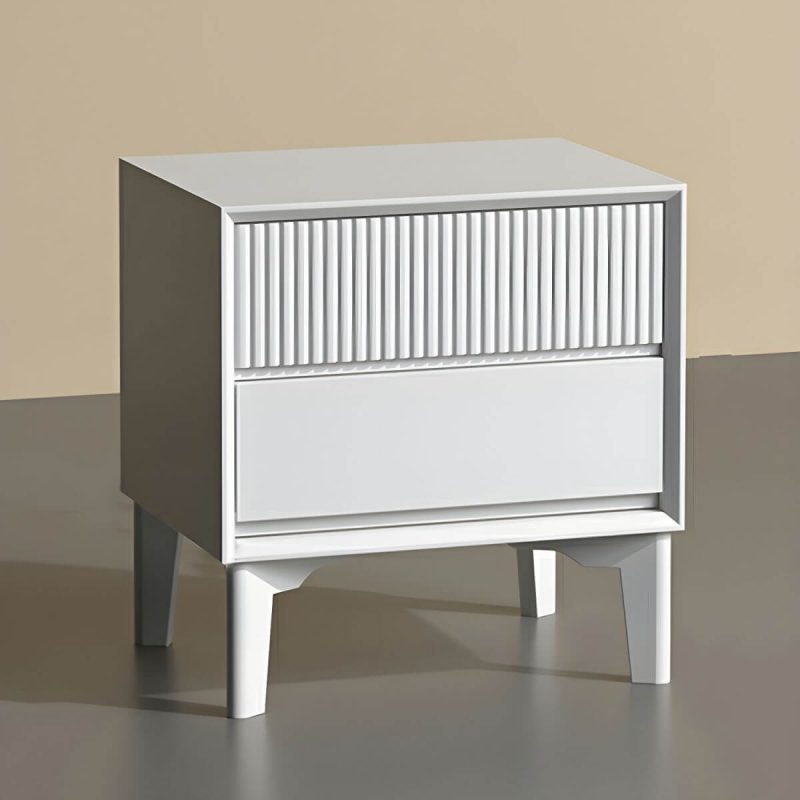 "Modern Wood Nightstand with Drawer Storage and Legs Included - White 16"L x 15"W x 20"H 1 Piece"
