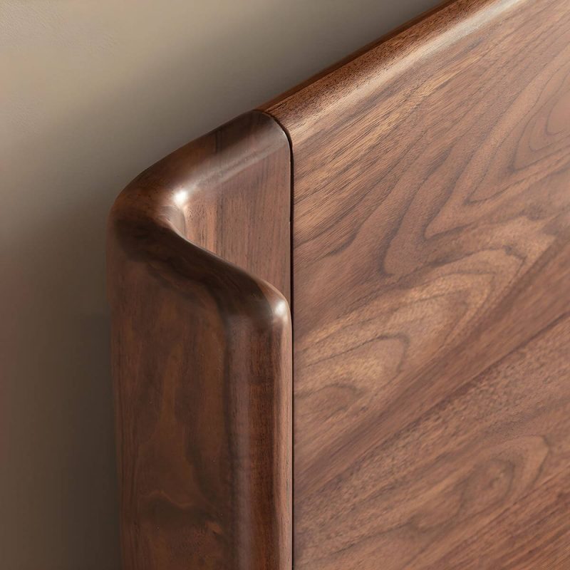 "Solid Wood Headboard Standard Bed Mattress Included Bed Frame with Custom Legs - Full Bed & Mattress Lift Up Storage"