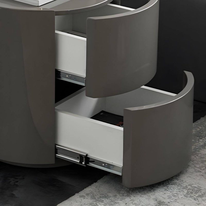"Contemporary 18.9" Tall Nightstand Wooden Accent Table Nightstand for Bedroom - Khaki 1-Piece Set"