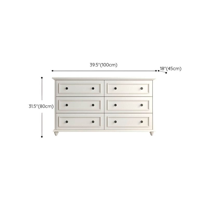 "Dimension of Solid Wood and Soft-Close Drawers Modern Chest with Wood Top - 6 39"L x 18"W x 31"H"