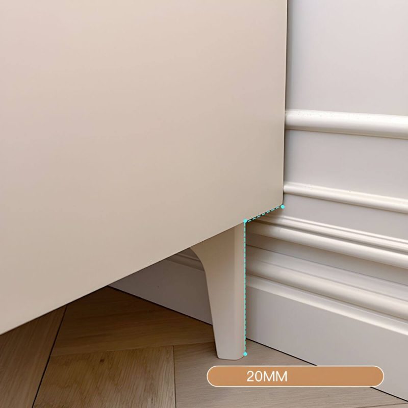 "Modern Wood Nightstand with Drawer Storage and Legs Included - Cream White 16"L x 15"W x 26"H 2 Piece Set"