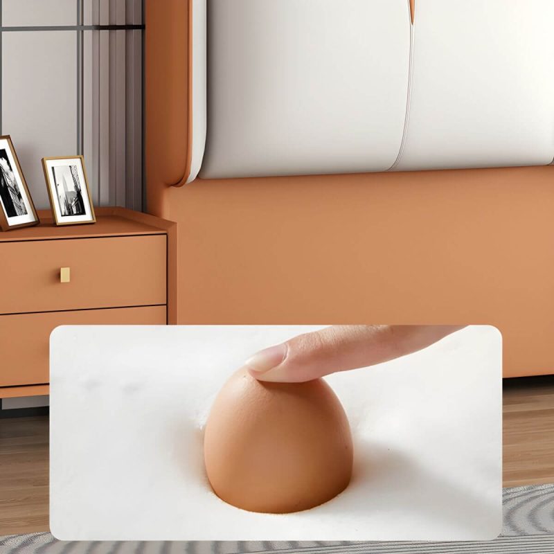 "Light Wood Upholstered Wingback Headboard with Pine Frame and Solid Wood Feature - 79" Silicone Rubber Grey"