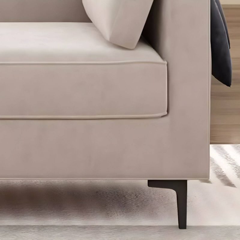 "With Arms White Upholstered Modern Bedroom Bench with Short Height and Back - 59"L x 20"W x 20"H"