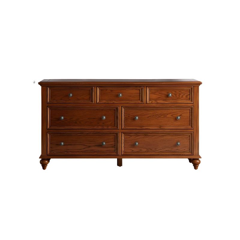 "Traditional Style Solid Wood Lingerie Chest Drawers Included for Bedroom - Nut-Brown 150 x 44 x 81 cm"