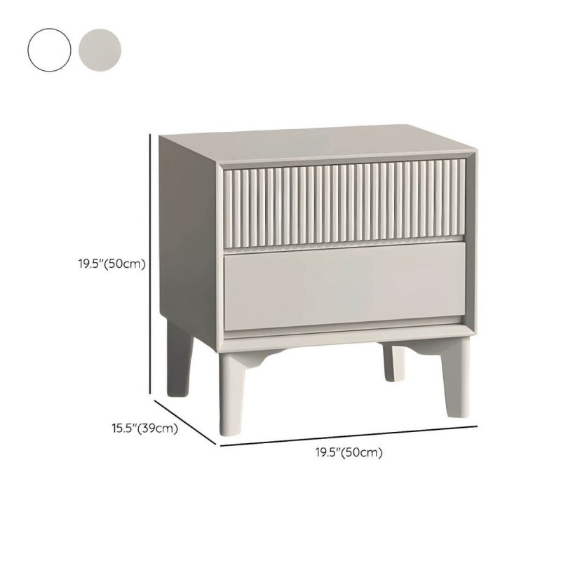 "Dimension of Modern Wood Nightstand with Drawer Storage and Legs Included - White 20"L x 15"W x 20"H 1 Piece"