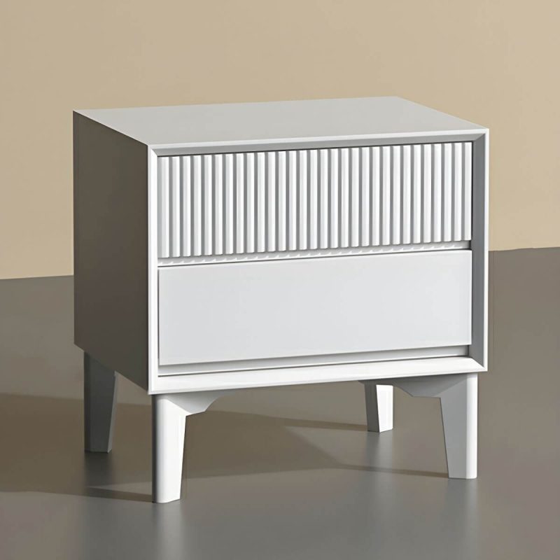 "Modern Wood Nightstand with Drawer Storage and Legs Included - White 20"L x 15"W x 20"H 1 Piece"