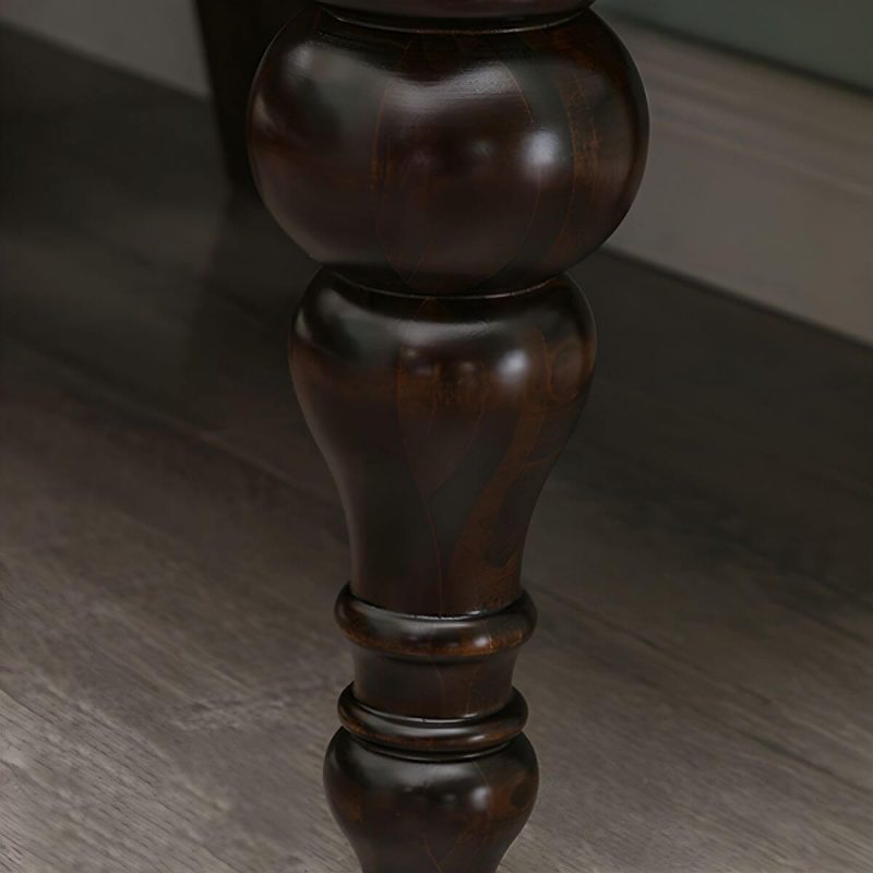 "Elegant Traditional Brown Wood Nightstand with Drawer Storage - 1 Piece 2"