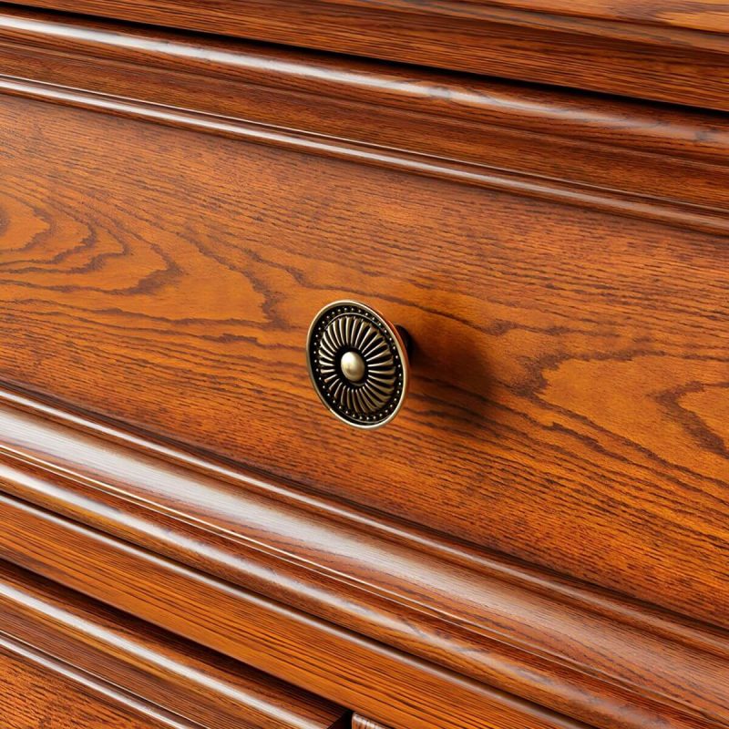 "Traditional Style Solid Wood Lingerie Chest Drawers Included for Bedroom - White 85 x 44 x 98 cm"