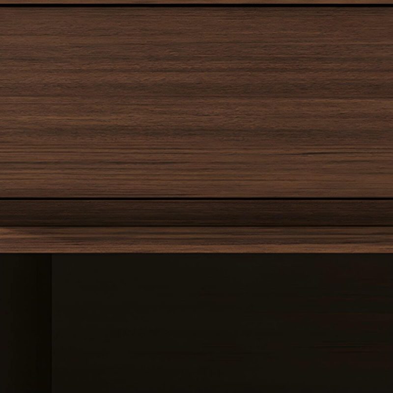 "Elegant Brown Wooden Nightstand with Drawer for Bedroom Storage - 2 Piece Set"