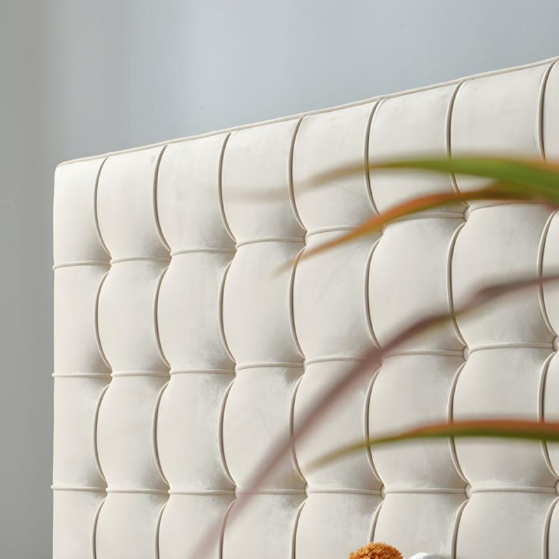 "Foam Velvet Rectangular Tufted Wood and Upholstered Panel Headboard - 59""