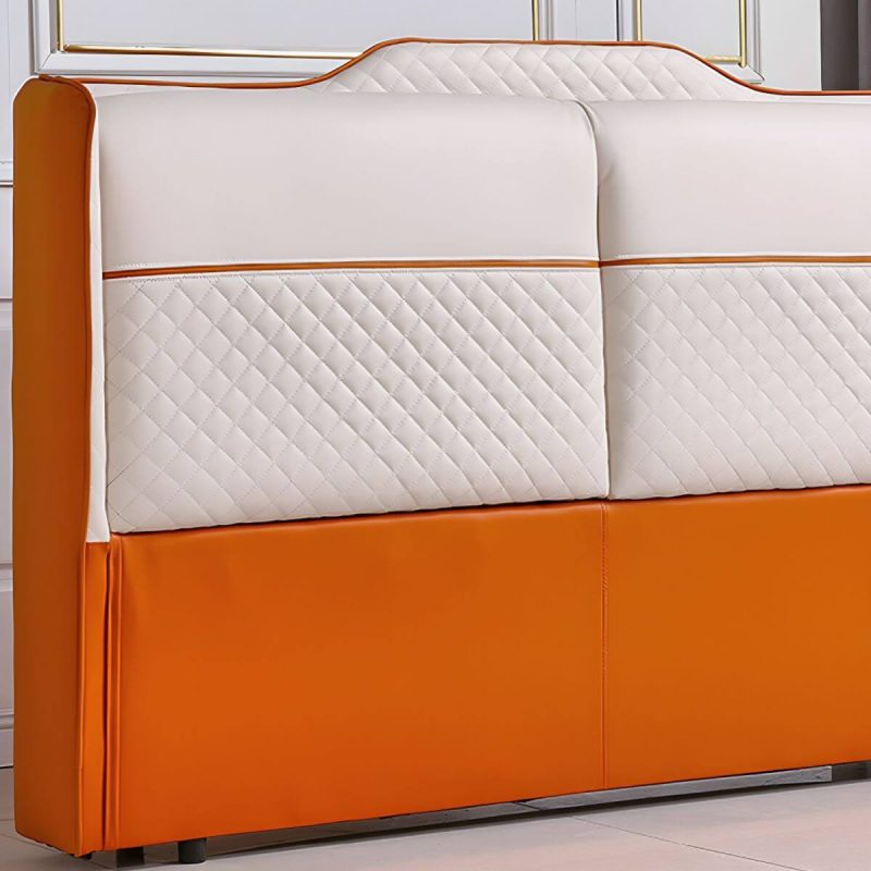 "Elegant Wingback Upholstered Headboard with Wood Legs - Modern Design - Smoke Gray 59""