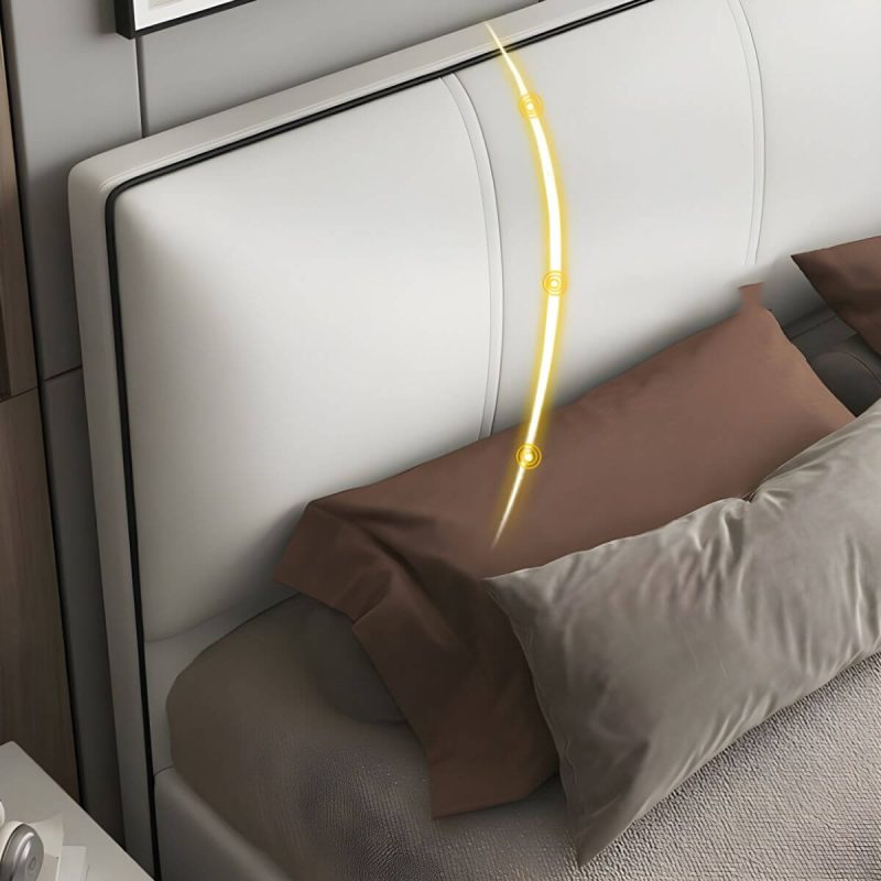 "Elegant Upholstered Panel Headboard with Wood Legs and Modern Style - 59" Yellow"