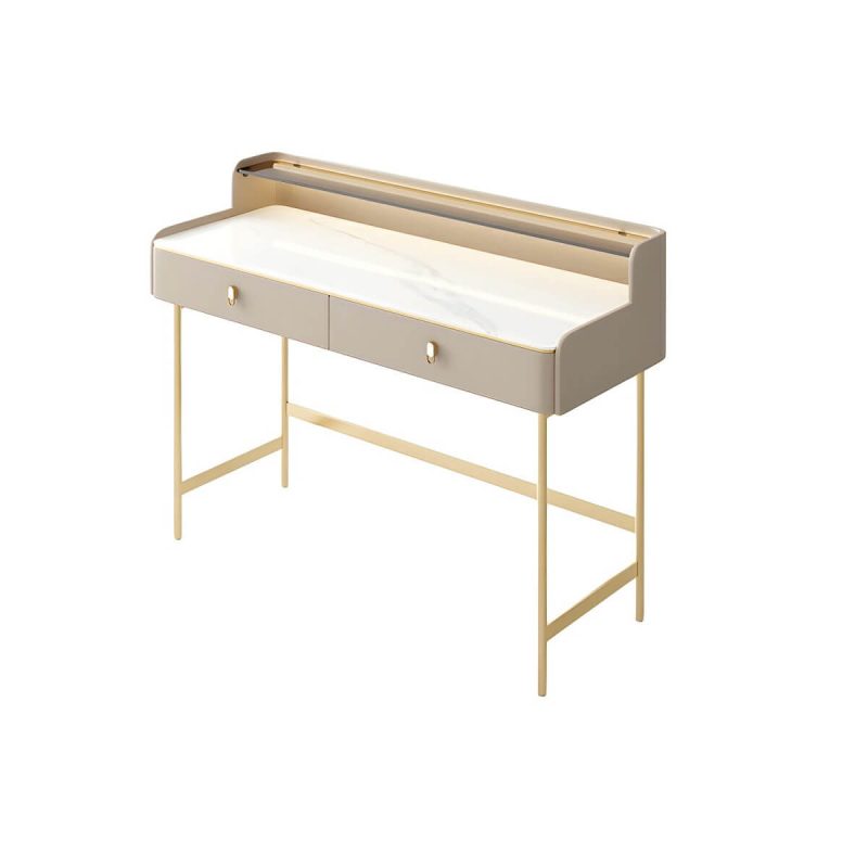 "Modish Standard Makeup Vanity Chalk with Metal Tabletop, 47"L x 18"W x 36"H"