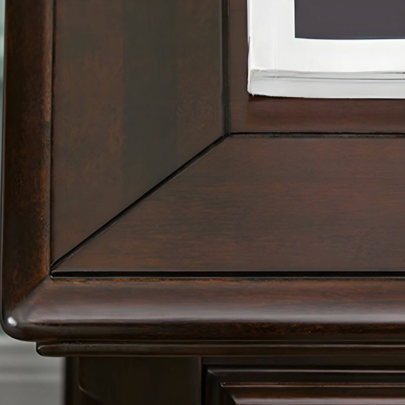 "Elegant Traditional Brown Wood Nightstand with Drawer Storage - 2 Piece Set 3"