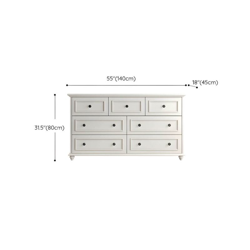 "Dimension of Solid Wood and Soft-Close Drawers Modern Chest with Wood Top - 7 55"L x 18"W x 31.5"H"
